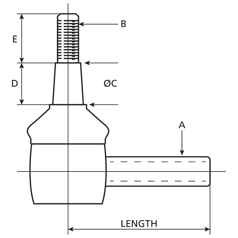 Track Rod, Length: 270mm | Sparex Part No.S.137462