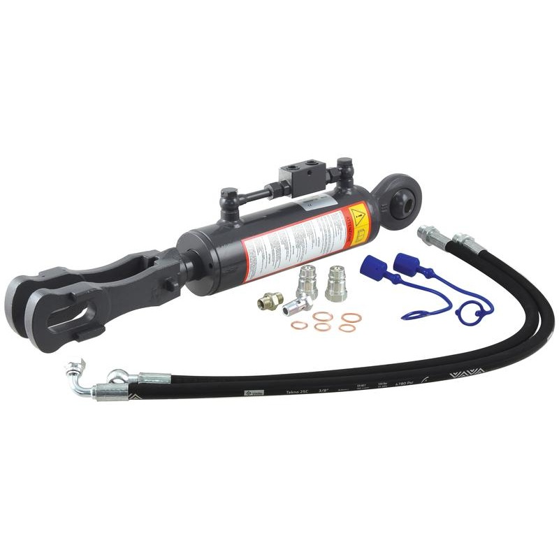 Hydraulic Levelling Box (Supplied with: Hoses) – Ball  25mm – Fork Hole  29x60mm – Min. Length: 650mm, Cylinder Bore: 80mm. – Sparex Part No. S.163764