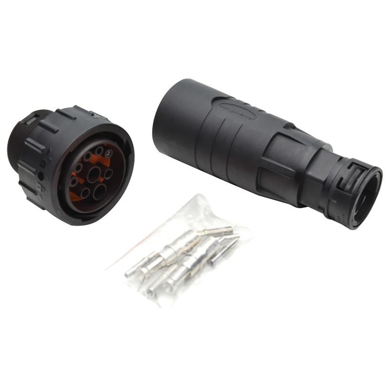 ISOBUS Plug DuraMate 2x45A (6mm) With corrugated pipe adapter – Sparex Part No. S.165263
