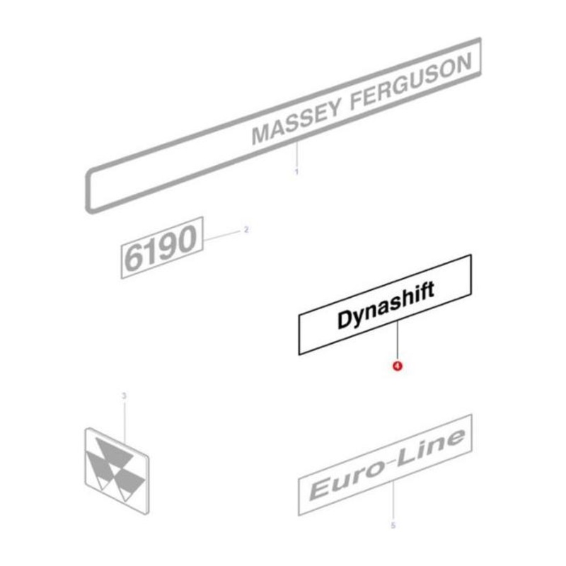 Massey Ferguson – Dynashift Decal – 3618337M1
