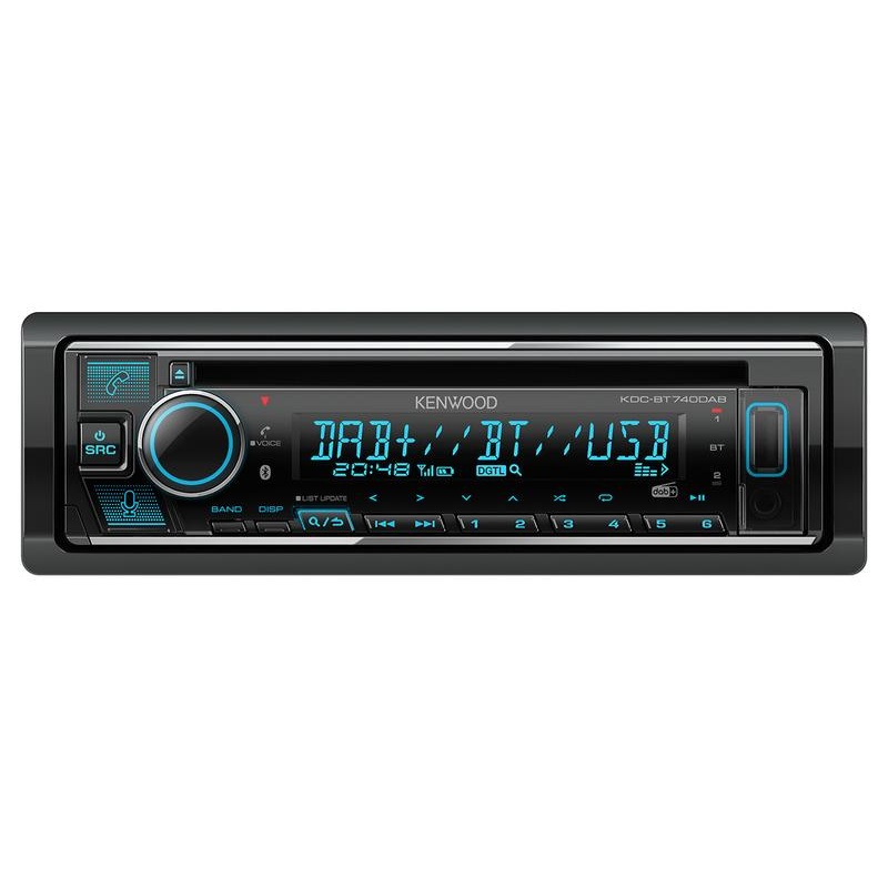 Radio – Alexa |DAB | Bluetooth | Android | Aux In | iPod-iPhone | Spotify App | Dual USB | CD | Receiver (KDCBT740DAB+DABSplitter, KDC-BT740ANT5) – Sparex Part No. S.163659