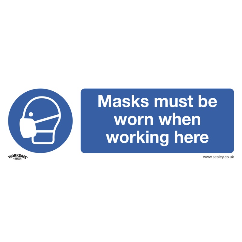 Mandatory Safety Sign – Masks Must Be Worn – Rigid Plastic – SS57P1